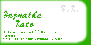 hajnalka kato business card